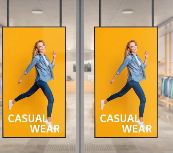Quality Hanging Window IPS LCD Digital Signage Display Super Sized For Luxury Shops for sale