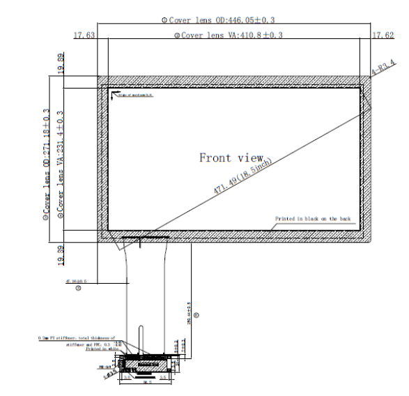 18.5 inch Industrial Touch Panel used for Waterproof Touch Screen Monitor
