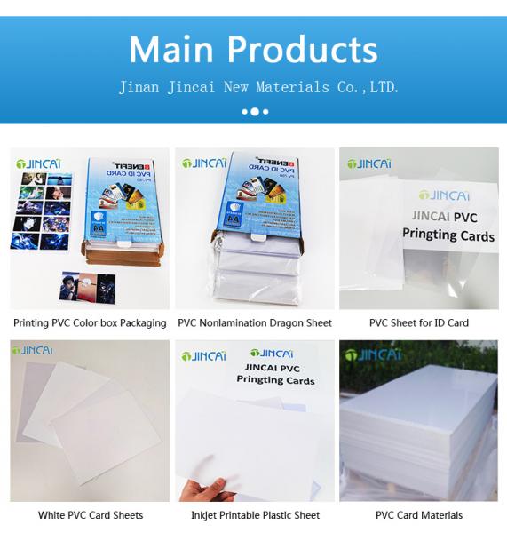 JINCAI dragon sheet nonlaminate material for card making inkjet printable plastic blank pvc card