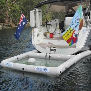 Durable Airtight Inflatable Ocean Pool PVC Inflatable Sea Pool Floating Sea Swimming Pool With Net
