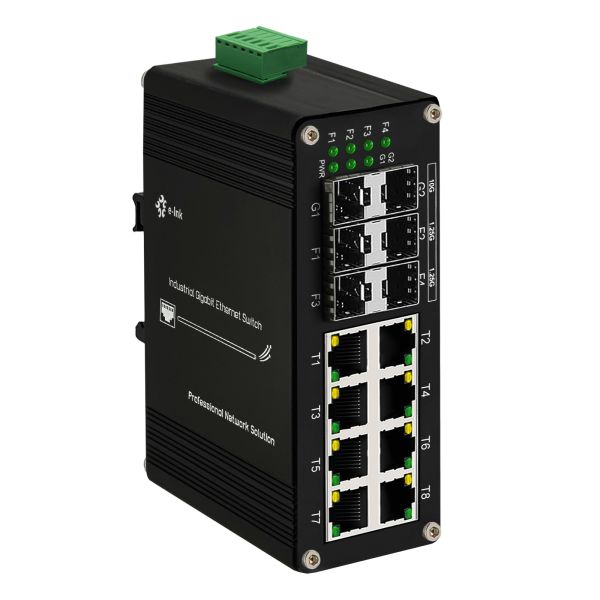 Industrial 8-Port 10/100/1000T 802.3at PoE + 6-Port 1000X SFP Ethernet Switch