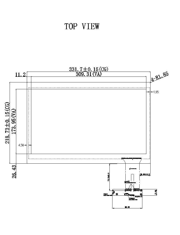 HD Capacitive Touch Overlay Screen Panel 14.0 Inch GG Structure For Smart Home