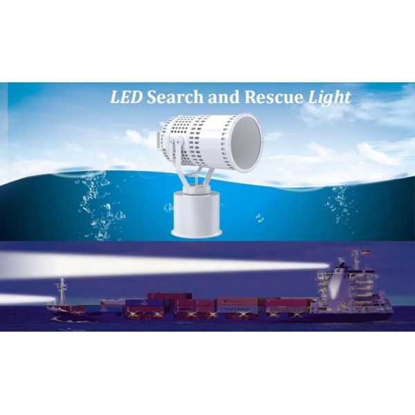 Marine LED Search Lamp Searchlight Projector 300W-600W 2km 3km For Sea Tower Search Rescue IP66 Boat Vessel Skybeam
