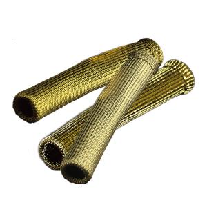 China 2x6.5 Titanium 1000°C  Spark Plug Wire Boot Protective Sleeve with Silica Fabric Basalt Fabric on sale