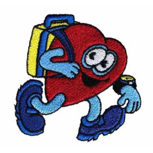 Wholesale Custom digitizing embroidery designs RED heart WEL9B24 for Tote Bags,Resortwear from china suppliers