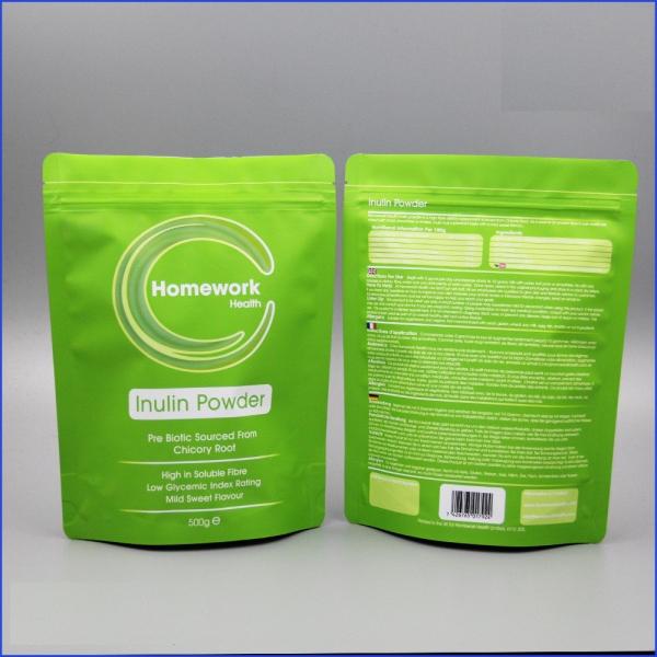 Quality Matte White Doypack Plastic Pouches Packaging Zipper Top Plastic Coffee Bag With Valve for sale