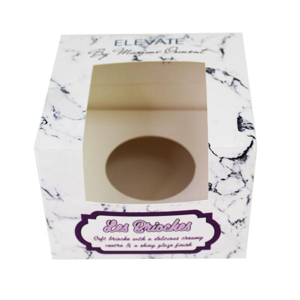 Quality Foodgrade Custom Cake Boxes With Window Printed Biodegradable for sale