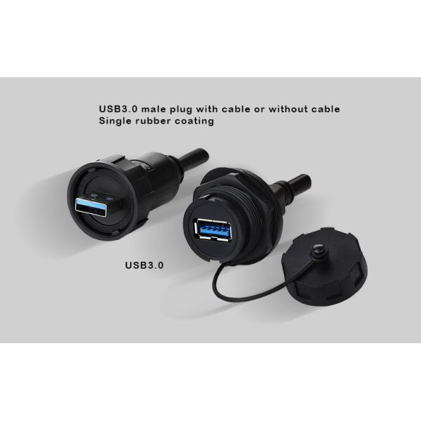 Socket Connector Cnlinko USB Waterproof Circular Male Female USB Plug Panel Mount USB3.0 Ip68 Automotive Type C Female Connector