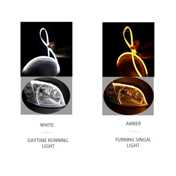 45cm 60CM Drl LED Strip Vehicle LED Work Lights Drl Flexible Led Headlight Strips