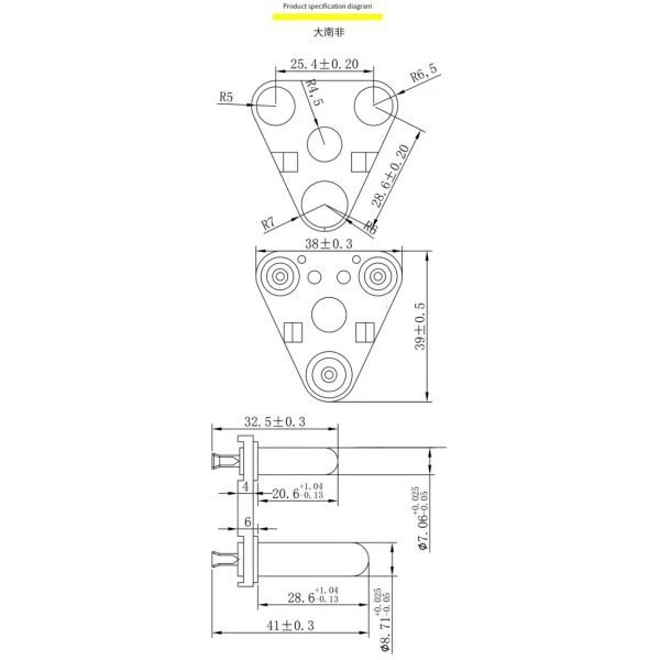15A 16A High Accuracy Copper Big Plug Insert 8.71mm 7.06mm