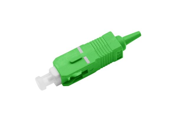 Quality SC APC Single Mode Fiber Optic Connector Simplex 0.9mm Patch Cord Connector for sale
