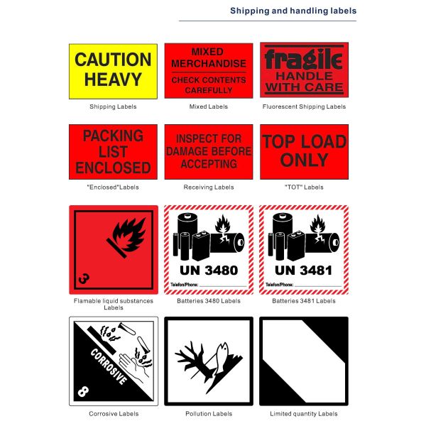 Adhesive Shipping Handling Label Sticker