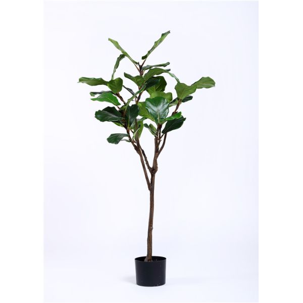 Silk Artificial Ficus Tree Real Touch Strong UV Resistance Wonderful Decoration