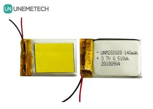 Wholesale Low Self Discharge Lipo Battery 282028 / 3.7V 140mAh Lithium Polymer Battery for Wearable Devices from china suppliers