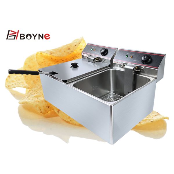 Fried Chicken Fryer Double Oil Tank Heavy Duty Restaurant Equipments