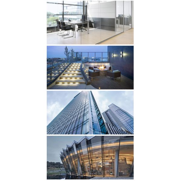 Unbreakable 3mm Ultra Clear Float Glass Tempered Laminated Glass Stair Manufacturing Plant For Building