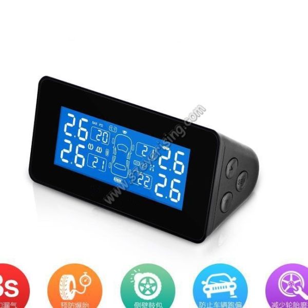 Solar TPMS Kit Wheel Pressure Sensor with Replaceable Battery Internal Sensor