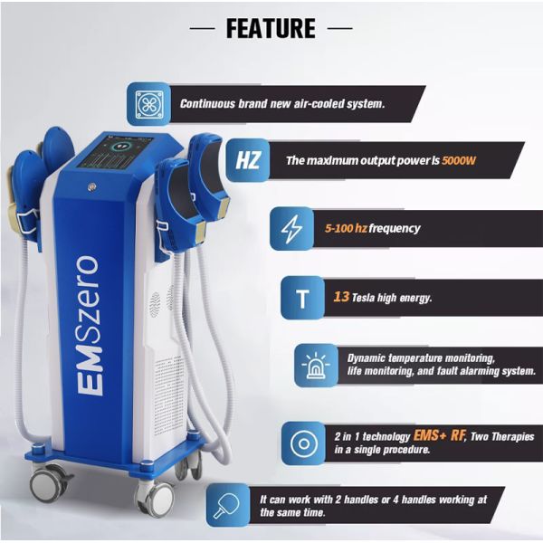 Muscle Sculptinging Body Machine , 13 Tesla 4 Handle Fat Freezing Machine