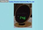 5V Input Round Bamboo Mirror With Clock Display And LED Compensate Light