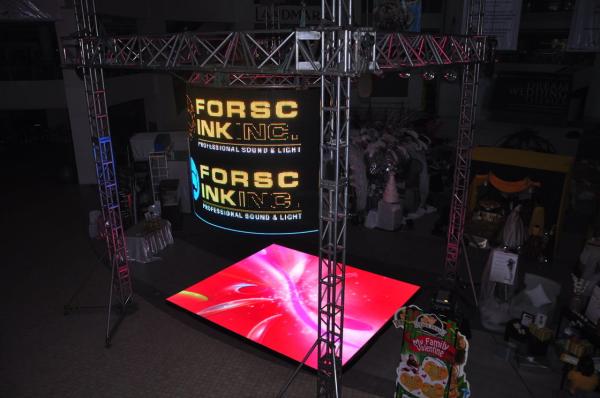 Quality Energy Saving Transparent Led Display , P20 LED Curtain Display Easy To Install for sale