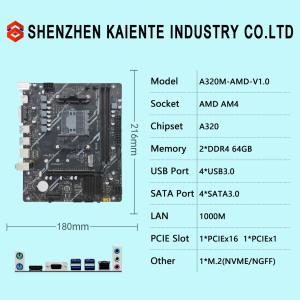 Wholesale 64GB AM4 AMD A320 Mainboard DDR4 ATX Computer Gaming Motherboard from china suppliers