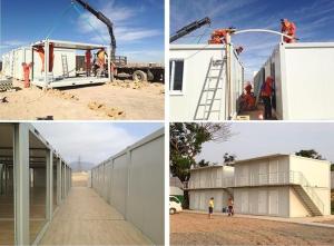 2016 new prefab foldable container house with modular bathroom
