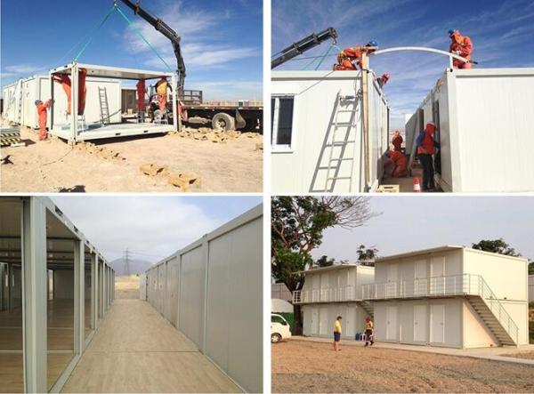 Quality 2016 new prefab foldable container house with modular bathroom for sale