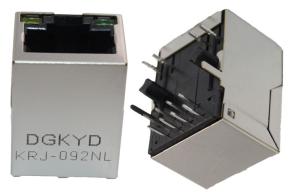 Single port Tab Down Shielded rj45 Cat5 Modular jack connector, 10/100 BASE lan connector