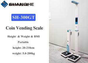 China Digital Lcd Display Medical Height And Weight Scales With Multi Coin Acceptor on sale