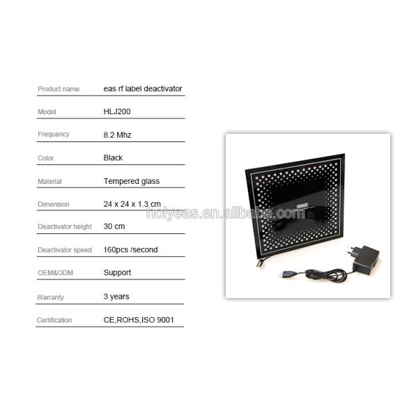 Retail security system eas portable rf label integrated deactivator counter top soft label demagnetizer