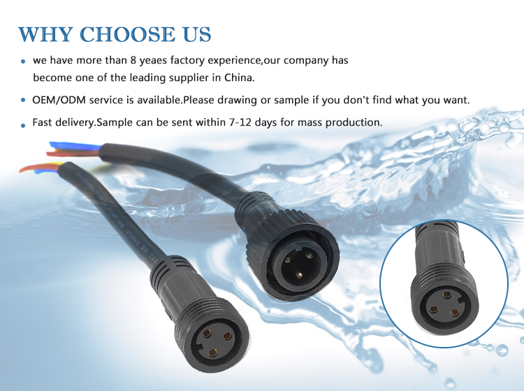 IP69 M23 12 Pin Connector Waterproof Extension Cord Connectors