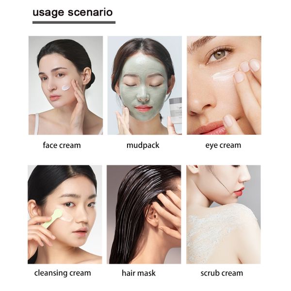 PET007 200g 250g 300g Plastic PET Cream Jar With Flip Cap For Body Scrub Toner Pads Wirh Spoon