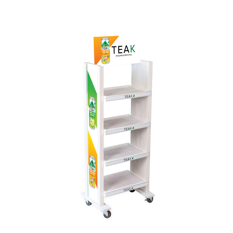 Pinewood Pop Pos Display Candy Display Stand With Levelers For Candy Stores