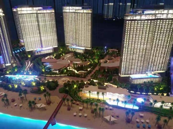 Quality 1/75 led lighting acrylic architect model from model maker building for sale