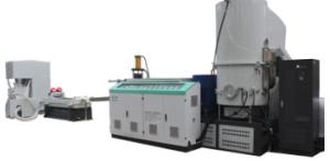 China Automatic Plastic Granulator Machine Stainless Steel With Conical Screw Barrel on sale