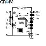 GROW GM803 Series Small Cheap DC3.3V USB/TTL232 Interface Barcode Scanner Module