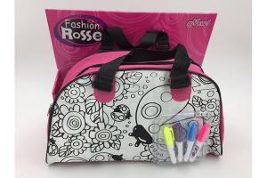 China DIY Painting Arts And Crafts Toys Zipper Locked Hand Bag With 4 Marker Pens on sale