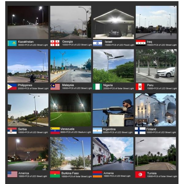 High Brightness High Powered Outdoor Lights Gray Solar Powered Street Lamp