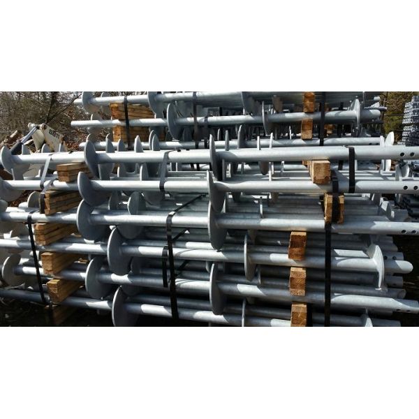 12" Helix Helical Pile Foundations With Solid Square Shaft 1.5" Diameter