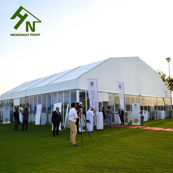 1000 People Exhibition Events Polygonal Tent Glass Side Walls Glasshouse Marquee