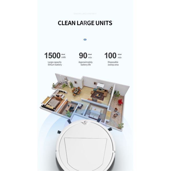 CCC Smart Sweeping Robot Vacuum Cleaner 800pa Floor Cleaning Robot