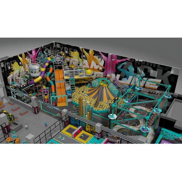 Custom Indoor Playground Equipment with Slides and Climbing Walls