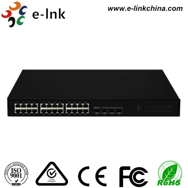 Quality 24 Port L3 Management Fiber Ethernet Switch , Ethernet Managed Network Switch for sale