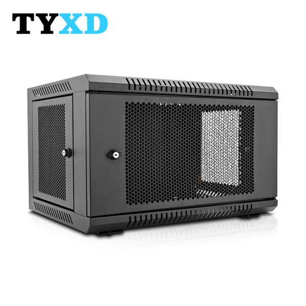 Quality Mesh Door Wall Mount Rack Enclosure Server Cabinet With Adjustable Mounting Rails for sale
