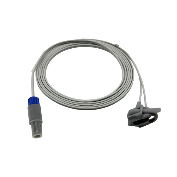 Compatible Reusable Adult Spo2 Sensor 6 Pin Connector 40 Degree Soft Tip