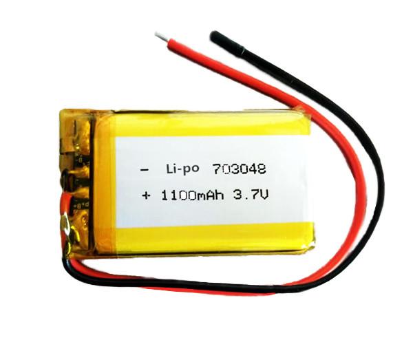 Quality 703048 Lithium Ion Battery Emergency Light 1100mAh 3.7 V 33g for sale