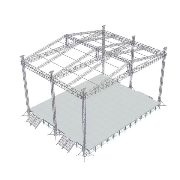 Silver Aluminum Layer Truss Aluminum DJ Lighting Truss For Outdoor Concerts