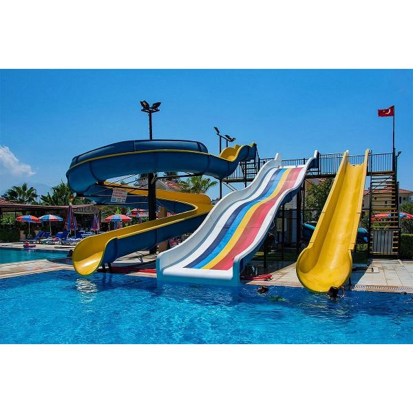 Aquatic Games Playground Outdoor Backyard Small Fiberglass Water Slide Pool For Adults