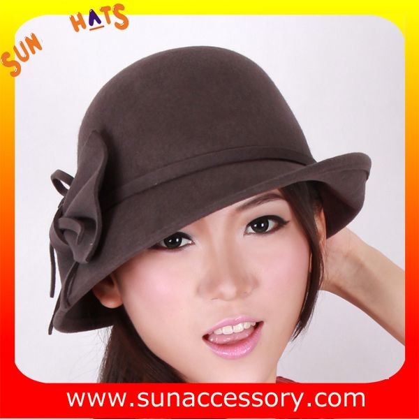 0352 wool felt coffee ladies hats for women,Shopping online hats and caps