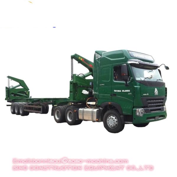 Quality Two Speed Port Handling Equipment 20ft 40ft Self Loading Container Trailer for sale